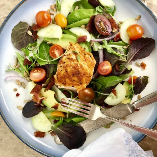 Salmon Salad with Tahini Yogurt Dressing - It Started With Toast